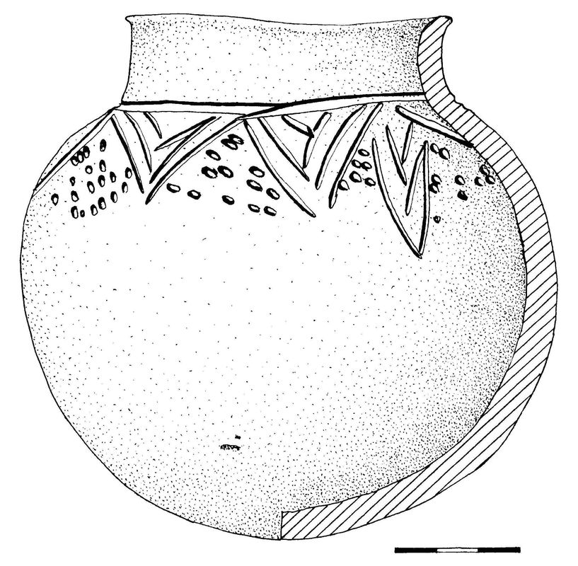 Керамические сосуды раннего железного века (саргатская культура)
